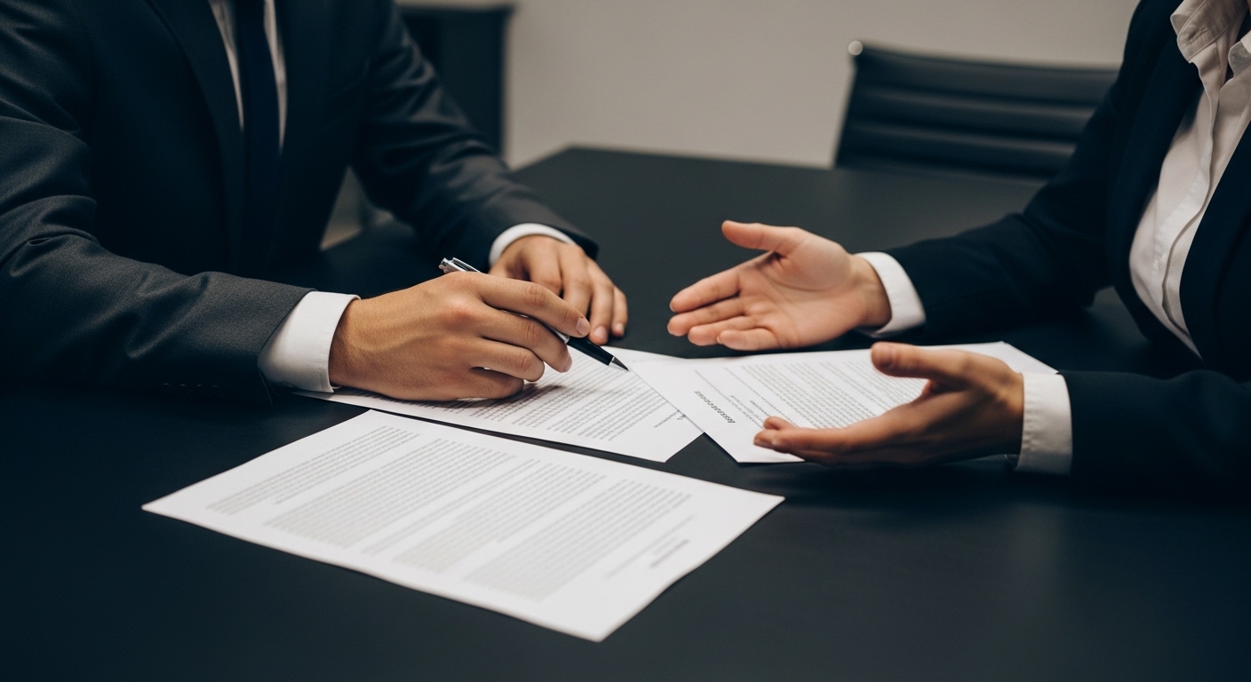 How to hire an AI automation consultant in 2026 — conference table with professional documents