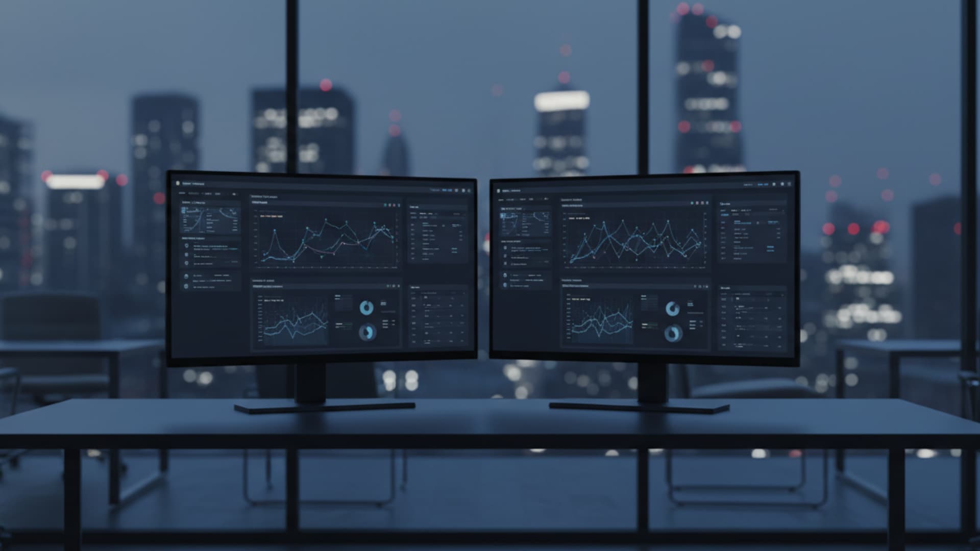 AI analytics dashboard showing growth metrics and optimization data