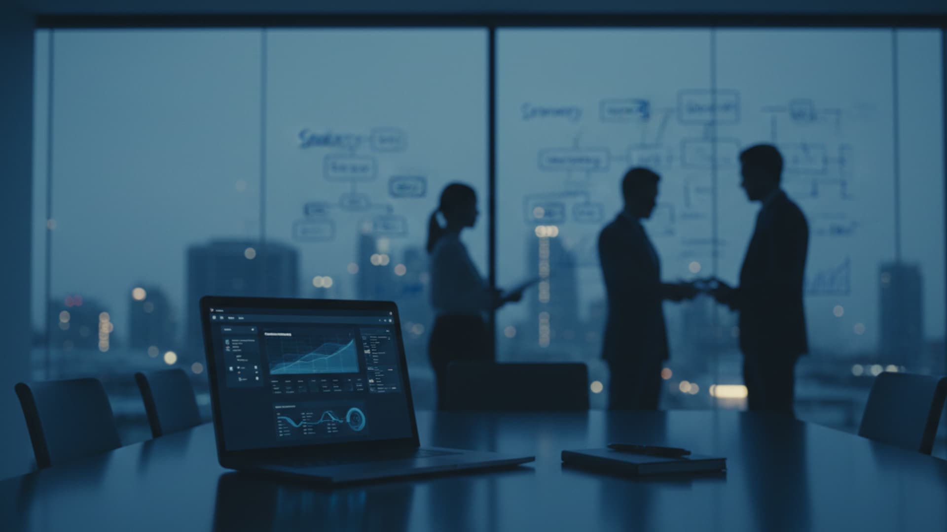 AI automation audit and consulting session with analytics dashboard